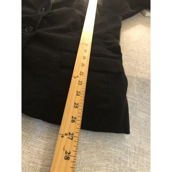 Prestige of Boston Blazer Womens 14 Black Velvet Single Button Lined Jacket - Picture 4 of 6